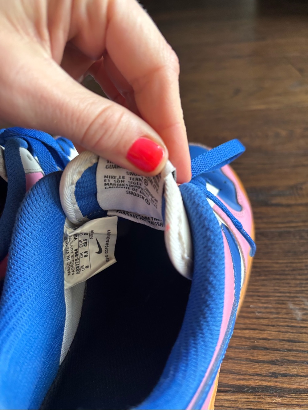Nike Air Force 1 Low - Blue, Pink & Orange Gum Sole - Picture 5 of 6
